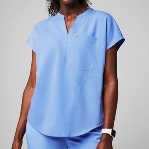 Fabetics light Blue Scrub Top